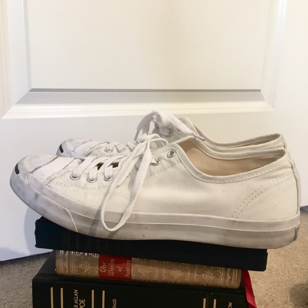 Converse Jack Purcell white tennis shoes